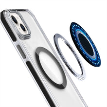 For iPhone 13/14 Case Magnetic Circle Camera Lens Stand Cover + Tempered Glass