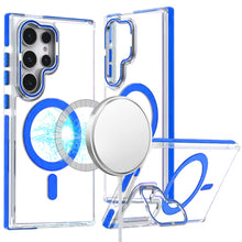 For Samsung S23 Ultra Case Magnetic Circle Matchign Color Trim Camera Lens Stand