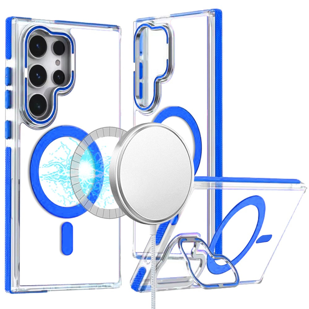 Samsung Galaxy S24 Ultra Case Magnetic Circle Rear Camera Lens Stand and Cover