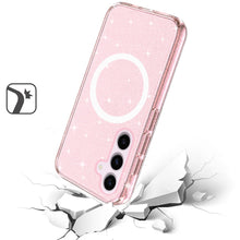 For Samsung Galaxy S24 FE Case Magnetic Ring Glitter Translucent Hybrid Cover