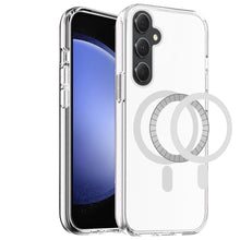 For Samsung S23 FE 5G Case Magnetic Circle 3mm Translucent + Tempered Glass