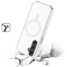 For Samsung S23 FE 5G Case Magnetic Circle 3mm Translucent + Tempered Glass