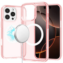 For iPhone 16 PRO MAX Case Magnetic Circle 3mm Translucent + Tempered Glass