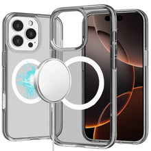 For iPhone 16 PRO MAX Case Magnetic Circle 3mm Translucent + Tempered Glass