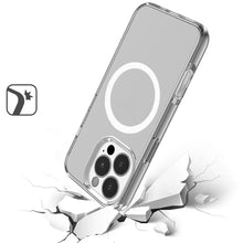 For iPhone 16 PRO MAX Case Magnetic Circle 3mm Translucent + Tempered Glass
