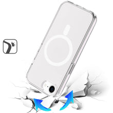 For iPhone 16e Case Magnetic Circle Ultra Thick Translucent + Tempered Glass