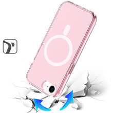 For iPhone 16e Case Magnetic Circle Ultra Thick Translucent + Tempered Glass