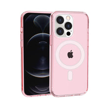 For iPhone 11 6.1 in. Case Magnetic Circle Translucent Cover + Tempered Glass