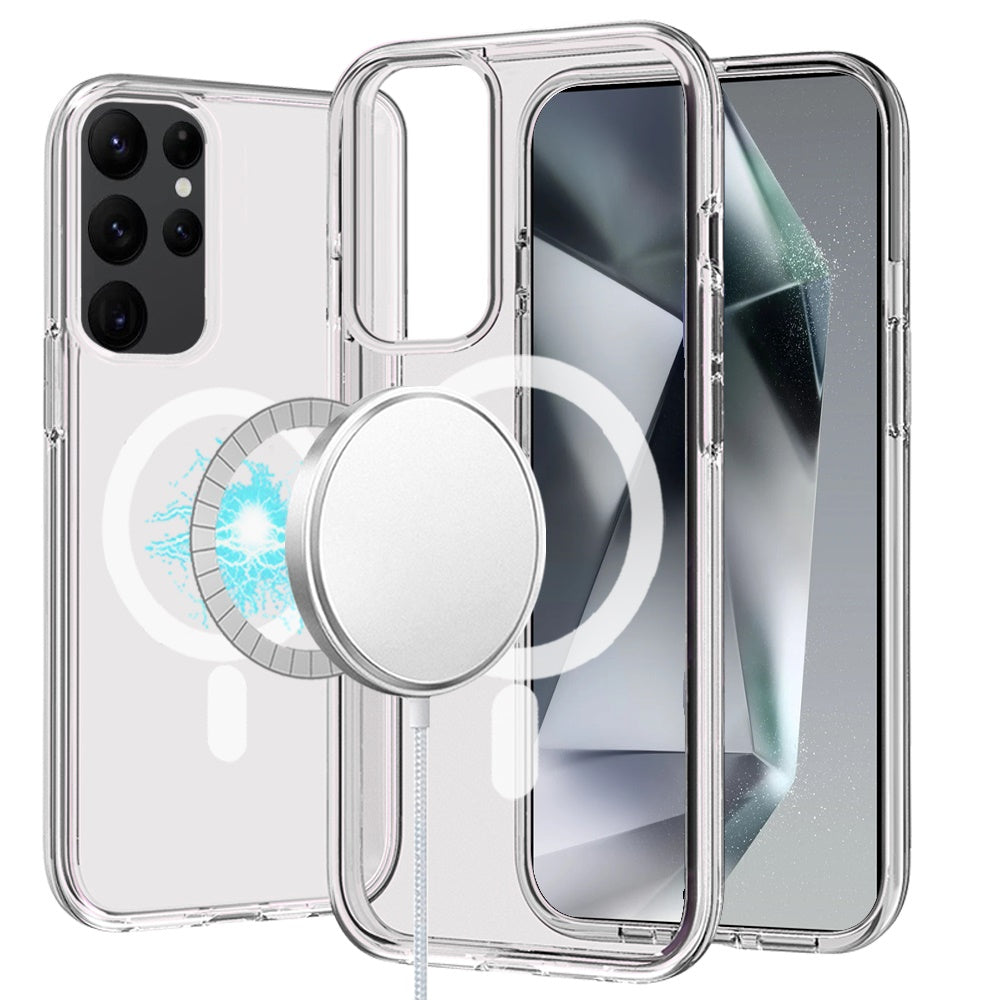 For Samsung Galaxy S24+ Plus Case Magnetic Charging Thick 3mm Translucent Cover