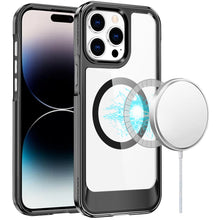 For iPhone 14 PRO MAX 6.7 in. Case Magnetic Circle Transparent Back Phone Cover