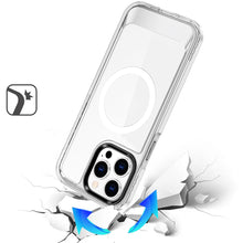 For iPhone 14 PRO MAX 6.7 in. Case Magnetic Circle Transparent Back Phone Cover