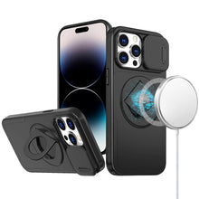For iPhone 14 PRO MAX 6.7 in. Case Rotating Stand Magnetic Circle Lens Cover