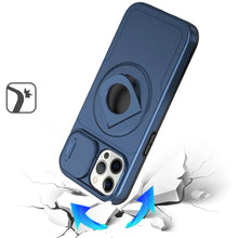 For iPhone 12 Pro Max Case Full Protection Stand Magnetic Circle +Tempered Glass