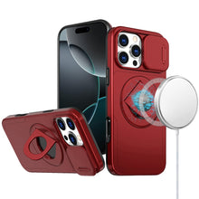 For iPhone 16 Pro 6.3in Case Full Protection w/ Magnetic Circle + Tempered Glass