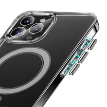 For iPhone 16 Pro 6.3in Case Magnetic Circle Slim Fit Clear + Tempered Glass