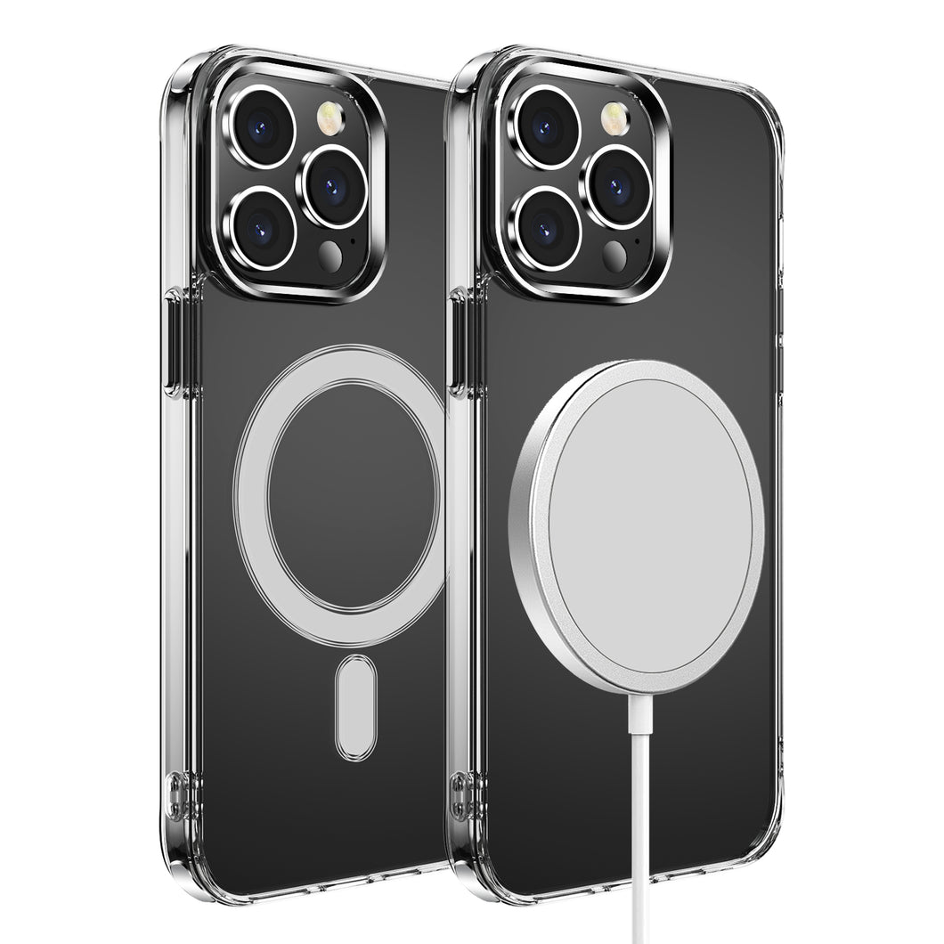 For iPhone 15 Pro Max Case Magnetic Circle Slim Fit Cover +2 Screen Protectors