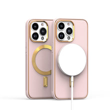 For iPhone 15 Pro Max Case Magnetic Circle Vegan Leather +2 Screen Protectors