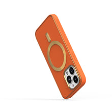 For iPhone 12/12 Pro Case Magnetic Gold Circle Vegan Leather + Tempered Glass