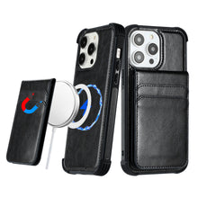 For iPhone 14 PRO MAX Case PU Leather Magnetic Ring Detachable Card Wallet