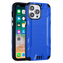 For iPhone 15 PLUS Case Metallic Rugged Hybrid Phone Cover + 2 Tempered Glass