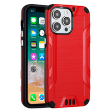 For iPhone 15 PLUS Case Metallic Rugged Hybrid Phone Cover + 2 Tempered Glass