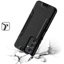 For Samsung A25 5G Case Metallic Rugged Hybrid Phone Cover + Tempered Glass