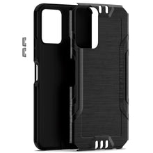 For Samsung A25 5G Case Metallic Rugged Hybrid Phone Cover + Tempered Glass