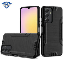 For Samsung A25 5G Case Metallic Rugged Hybrid Phone Cover + Tempered Glass