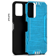 For Samsung A25 5G Case Metallic Rugged Hybrid Phone Cover + Tempered Glass