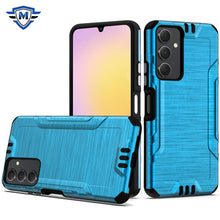 For Samsung A25 5G Case Metallic Rugged Hybrid Phone Cover + Tempered Glass