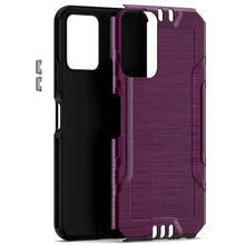 For Samsung A25 5G Case Metallic Rugged Hybrid Phone Cover + Tempered Glass