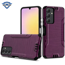 For Samsung A25 5G Case Metallic Rugged Hybrid Phone Cover + Tempered Glass