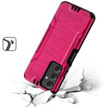 For Samsung A25 5G Case Metallic Rugged Hybrid Phone Cover + Tempered Glass