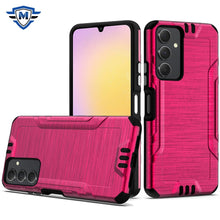 For Samsung A25 5G Case Metallic Rugged Hybrid Phone Cover + Tempered Glass