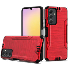 For Samsung A25 5G Case Metallic Rugged Hybrid Phone Cover + Tempered Glass