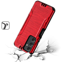 For Samsung A25 5G Case Metallic Rugged Hybrid Phone Cover + Tempered Glass