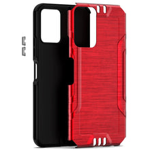 For Samsung A25 5G Case Metallic Rugged Hybrid Phone Cover + Tempered Glass
