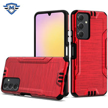 For Samsung A25 5G Case Metallic Rugged Hybrid Phone Cover + Tempered Glass
