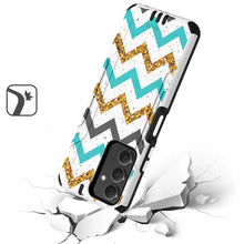 For Samsung A25 5G Case Metallic Rugged Hybrid Phone Cover + Tempered Glass