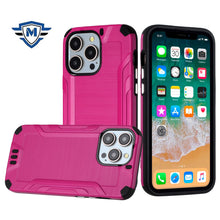 For iPhone 15 PLUS Case Metallic Rugged Hybrid Phone Cover + 2 Tempered Glass