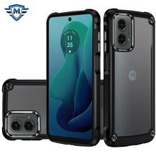 For Moto G 5G (2024) Case w/ Metal Buttons and Raised Camera Lip +Tempered Glass