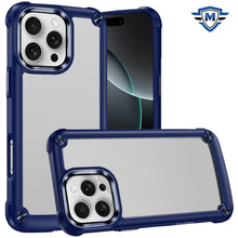 For iPhone 16 Pro 6.3in Case w/ Metal Buttons Raised Camera Lip + Tempered Glass