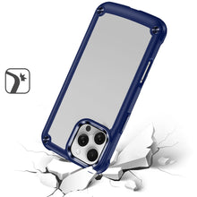 For iPhone 16 Pro 6.3in Case w/ Metal Buttons Raised Camera Lip + Tempered Glass