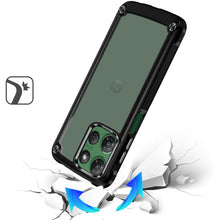 For Moto G Power 2025 Case w/ Metal Buttons Raised Camera Lip + Tempered Glass