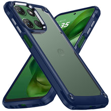 For Moto G Power 2025 Case w/ Metal Buttons Raised Camera Lip + Tempered Glass