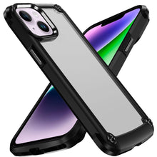 For iPhone 13/14 Case with Metal Buttons and Raised Camera Lip +Tempered Glass