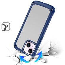 For iPhone 13/14 Case with Metal Buttons and Raised Camera Lip +Tempered Glass