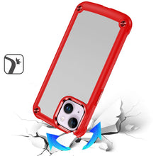 For iPhone 13/14 Case with Metal Buttons and Raised Camera Lip +Tempered Glass