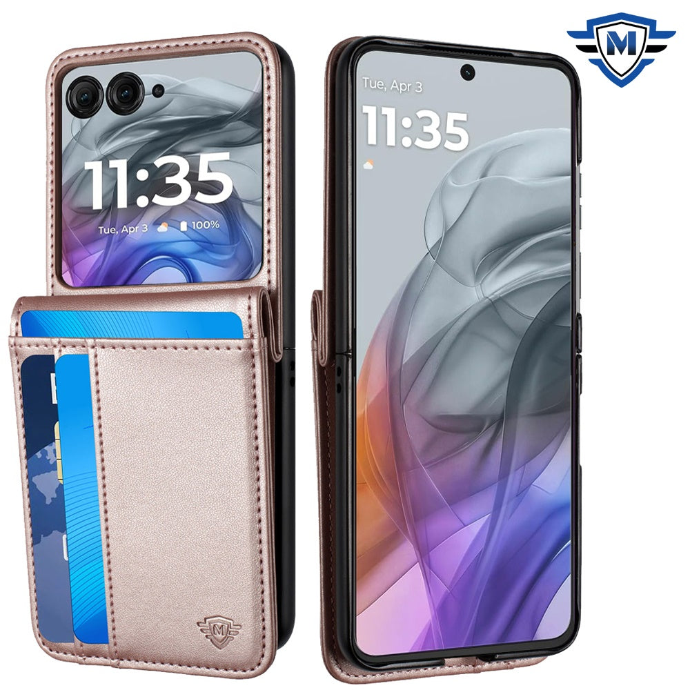 For Motorola Razr 2025/2024 Case Vegan Leather Luxury Wallet with Card Slots