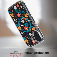 For iPhone 16 Plus 6.7in Case Premium UV Design Magnetic Circle + Tempered Glass
